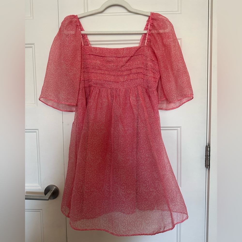 Abercrombie & Fitch Pink Angel Sleeve Emerson Dress